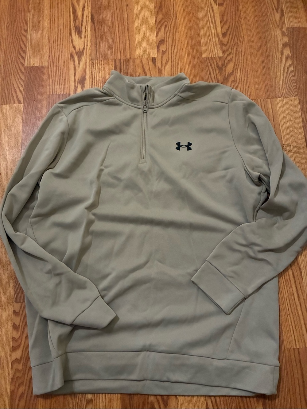Under Armour Men's Quarter-Zip Performance Pullover - cream